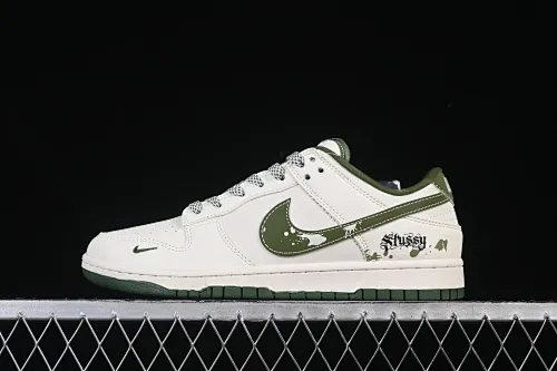 All categories Nk SB Dunk Series Nk SB Dunk Low High-end customized low-top sneakers Nike SB Dunk Low Stusi co-branded splash green hook Anniversary high-end customized low-top casual sneakers XS6089-608